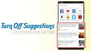 How To Turn Off Suggestions On Chromes New Tab Page [upl. by Htnnek]