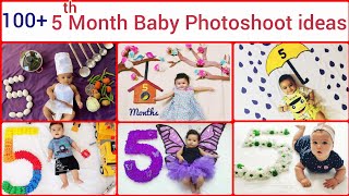 100 5th month Baby photoshoot ideasEasy Baby photo ideas at homeMonthly Boys amp girls photoshoot [upl. by Renata]