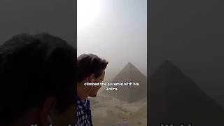 Teen ILLEGALLY Climbed Pyramid Of GIZA shorts [upl. by Immanuel998]