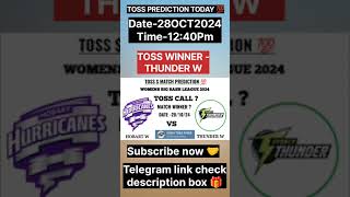 Hobart women vs Sydney thunder women toss prediction today toss 😍 Womens big bash league 2024 [upl. by Trudie]