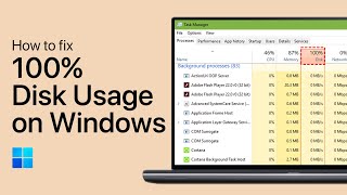 How to fix 100 Disk Usage in Windows 11 [upl. by Swaine]