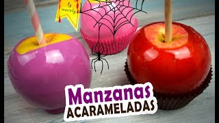 MANZANAS DE COLORES con CARAMELO espejo PERFECTAS 🕷 Halloween by MARIELLY [upl. by Bedwell]