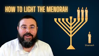 How to Light the Hanukkah Menorah  Simple short instructions [upl. by Vizzone]