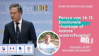 Deel 1  4  NLP in de persconferentie van 14 12 2021  Laatste waarschuwing of emotionele chantage [upl. by Ratib]