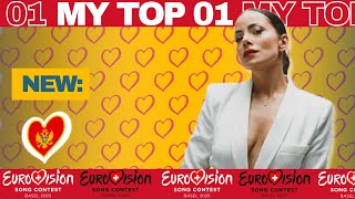 🇨🇭 Eurovision 2025 My Top 1  NEW 🇲🇪 [upl. by Gracia]