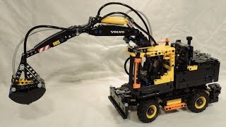 Building Lego Technic 42053 Volvo EW160E  4k [upl. by Mears]