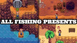 ALL Secret Fishing Presents In Stardew Valley 15 [upl. by Clymer]