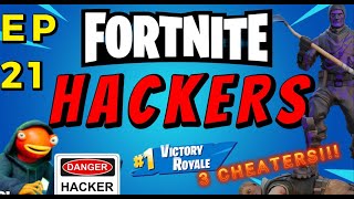 Hackers Exposed in Fortnite Episode 21 3 Cheaters in 1 Game Aimbot  Wall Hacks  Teaming [upl. by Asir629]