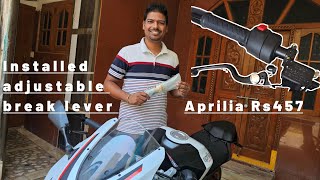 Installed adjustable brake lever on my Aprilia RS 457  Cost  How does it work [upl. by Dygal]