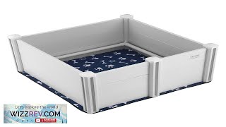 VEVOR Dog Whelping Box 386x386x181in PVC with Rails Pee Pad for Dogs Review [upl. by Pascia459]