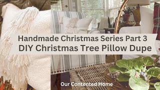 High End Christmas Pillow DIY For LessHandmade Christmas Series Part 3DIY High End Home Decor Dupe [upl. by Ahsir]