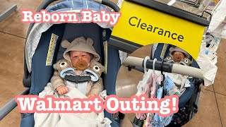 Everything On Clearance Reborn Baby Walmart Outing With Honey [upl. by Yenreit612]