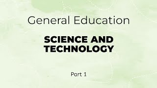 Gen Ed  Science and Technology  LET Reviewer Part 1 [upl. by Senhauser]