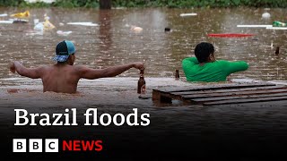 Brazil floods Dam collapses and death toll rises in Rio Grande do Sul  BBC News [upl. by Lait51]