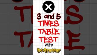 3 and 5 Times Table Test  Maths Questions  Shorts  MC Grammar 🎤 [upl. by Bazil]