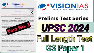 UPSC 2024 Test Series Vision IAS Test 2  Full Length Test by IASPCSbyAspirants [upl. by Nobie455]