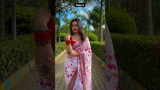 Photo Poses In Saree  Must Try  howtopose sareelove ashortaday  Santoshi Megharaj [upl. by Novyat]