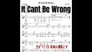 Rob Chancey  quotIt Cant Be Wrongquot blues [upl. by Lirbaj211]