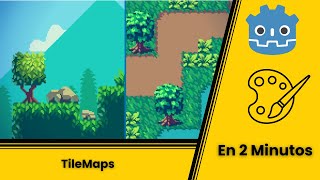 Como usar los tilemaps en godot 4 en 2 Min [upl. by Yelekreb]