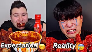 the EXPECTATIONS vs REALITY of spicy food [upl. by Muirhead775]