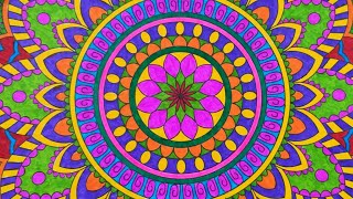 Mandala Coloring Mandala Full of Colors Upbeat Positivity Rangoli Designs [upl. by Leunamesoj520]