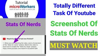 Microworker YouTube Stats Of Nerds TaskMicroworkers tutorial [upl. by Eresed574]