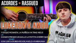 Lokeron x Amor 2🍾Gabito Ballesteros  Tutorial Guitarra  Acordes🎸PDF [upl. by Joell]