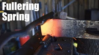 Blacksmithing  Fullering Spring Swage [upl. by Marron]