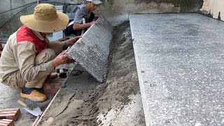 Machining amp Install Granite Very Big On Porch Step  How to Build Granite Porch Stairs [upl. by Roobbie]