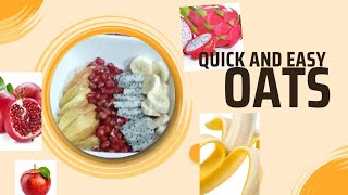 Quick and Easy Healthy Breakfast oats fruit healthy food recipe gymlover [upl. by Eerahc]