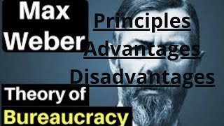 Max Weber Bureaucracy Theory  Principles  Advantages and disadvantages of bureaucratic theory [upl. by Tate9]