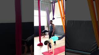 Aerial Yoga session aerialyoga aerialyogaflow aerialsilks aerialyogateachertraining [upl. by Acissaj]