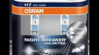 OSRAM NIGHT BREAKER UNLIMITED ROAD TEST ESPAÑOL REVIEW UNBOXING COMPLETA [upl. by Hsac]