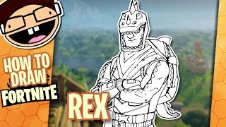 How to Draw REX Fortnite Battle Royale  Narrated Easy StepbyStep Tutorial [upl. by Adnic]