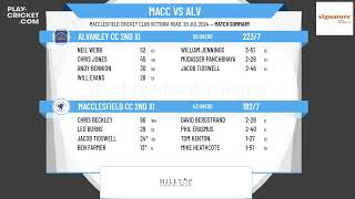 Macclesfield CC 2nd XI v Alvanley CC 2nd XI [upl. by Gavrielle457]