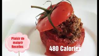 Recette🍅🍅 tomates farcies allégés 480 Calories boeuf haché stuffed tomatoes [upl. by Targett759]