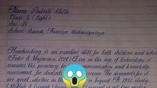 best handwriting in the world 📝prakriti malla from Nepal 🇳🇵AlexMhr prakritimalla shorts [upl. by Ilram]