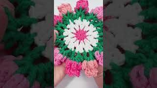 🌷🌷🌷Crochet Flower Coaster [upl. by Adnamas120]