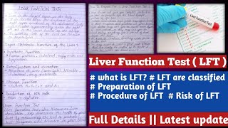 liver function test  LFT  liver function test  procedure Preparation [upl. by Anirbac]