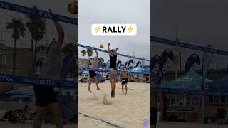 Hermosa Beach Volleyball RALLY🔥🏐 beachvolleyball volleyball volleyballmatch volleyballlife [upl. by Azral63]