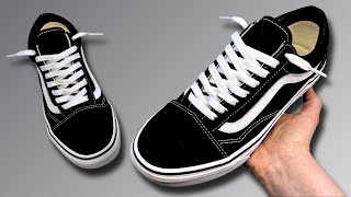 HOW TO LACE VANS OLD SKOOLS BEST WAY [upl. by Yentrok547]