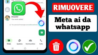 Come rimuovere Meta Ai su WhatsApp2024  Elimina Meta Al in WhatsApp  Nascondi pulsante Al [upl. by Dahle]