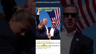 TRUMP SURVIVES ASSASSINATION ATTEMPT shorts viral Short  1 like  prayer [upl. by Anillek405]