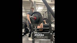 350 pound bench press PR [upl. by Neeuq]