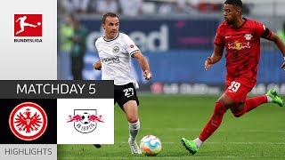 Eintracht Frankfurt  RB Leipzig 40  Highlights  Matchday 5 – Bundesliga 202223 [upl. by Nomla]