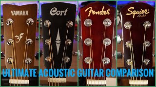 Yamaha F310 vs Cort AD810  Fender SA150 vs Fender SA105  Ultimate Acoustic Guitar Comparison [upl. by Piers]