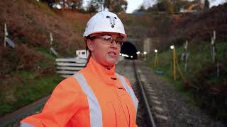 Network Rail Work to Relay Track at Honiton Tunnel [upl. by Lavern60]