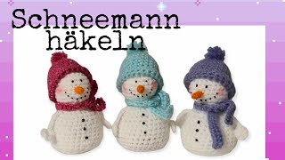 Advent häkeln  Schneemann  Kantenhocker [upl. by Lucier]