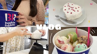 【vlog】㊗️1000人さまケーキ🎂クッキー作りゴディバチョコサーティワンのよくばりフェス🍨💞 [upl. by Wynny]