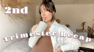 SECOND TRIMESTER RECAP  Pregnancy Symptoms Products I Used Nutrition amp More [upl. by Anitan72]